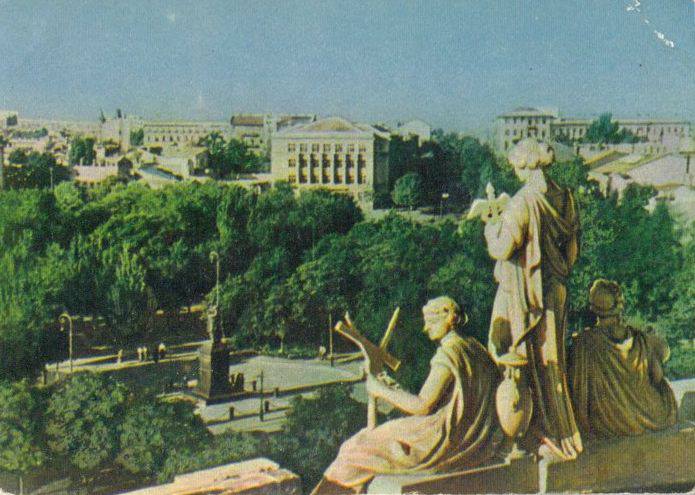 Одесса, Вулиця Льва Толстого, 1 / Соборна площа, 8. Одесса — Панорамы. Одесса — Монументальное искусство