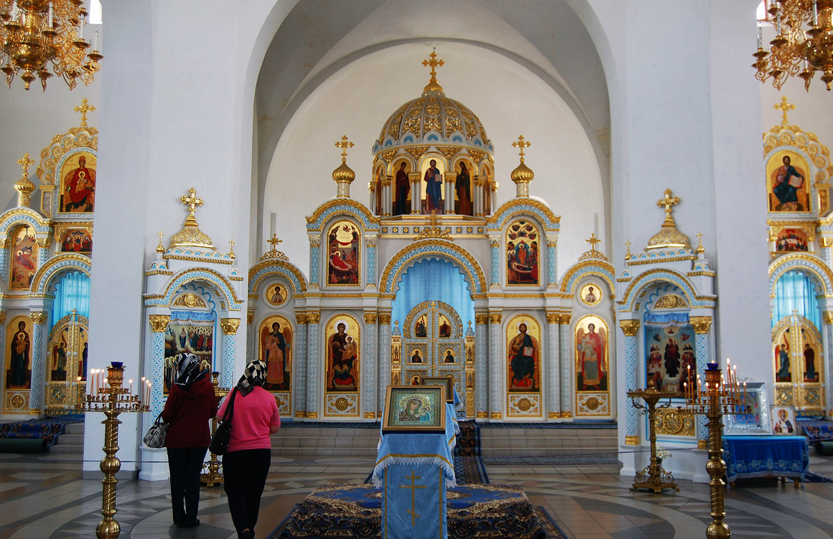 Omsky District, other localities, пос. Набережный, Монастырская улица, 12/4, Ачаирский женский монастырь Честного Креста Господня, Собор Успения Пресвятой Богородицы