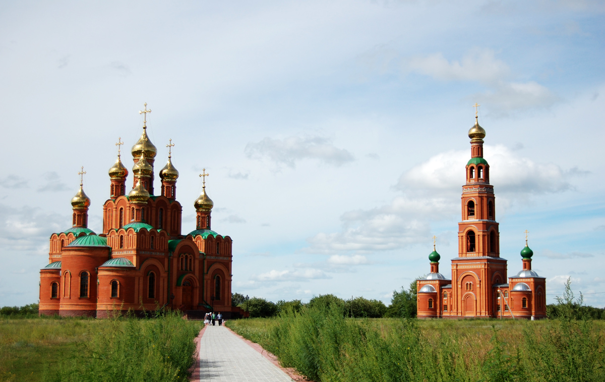 Омский район, прочие н.п., пос. Набережный, Монастырская улица, 12/4, Ачаирский женский монастырь Честного Креста Господня, Собор Успения Пресвятой Богородицы; пос. Набережный, Монастырская улица, 12/4, Ачаирский женский монастырь Честного Креста Господня, Колокольня
