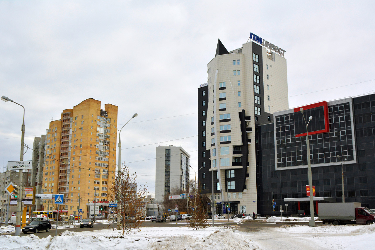 Пермь, Улица Революции, 16; Улица Николая Островского, 64; Улица Николая Островского, 59/1; Улица Николая Островского, 59