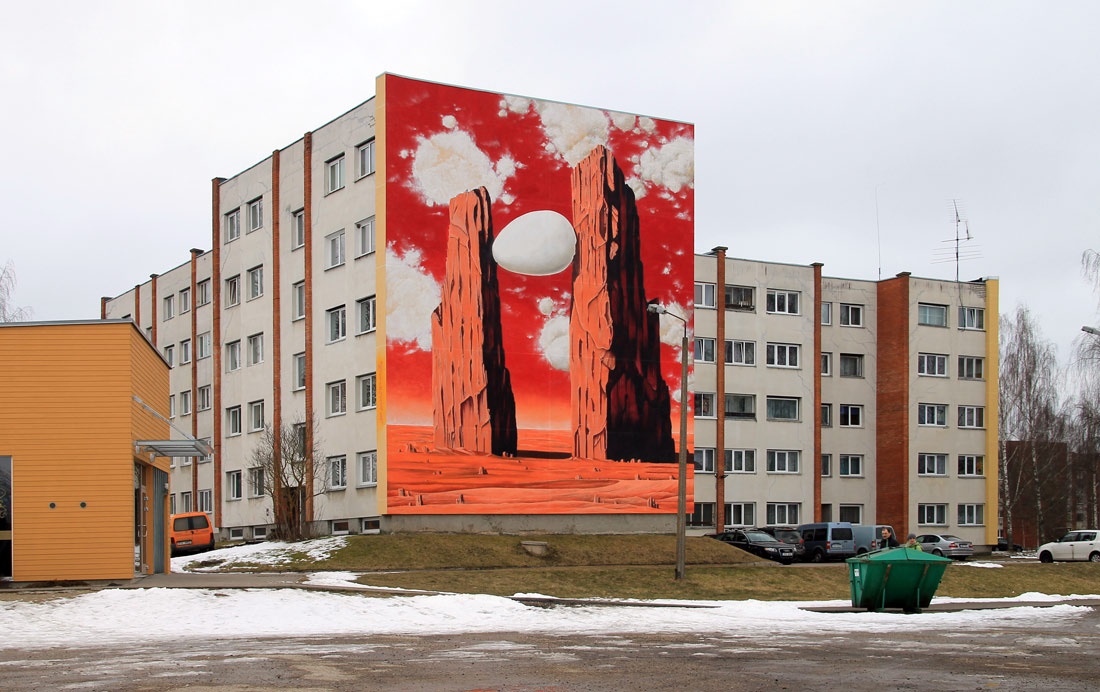 Выру, Vilja, 4. Монументальное искусство (мозаики, росписи, барельефы, сграфито)