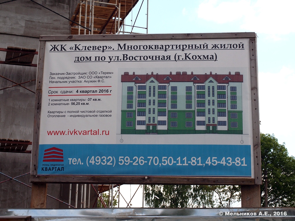 Кохма, Восточная улица, 1. Кохма — Паспорта объектов
