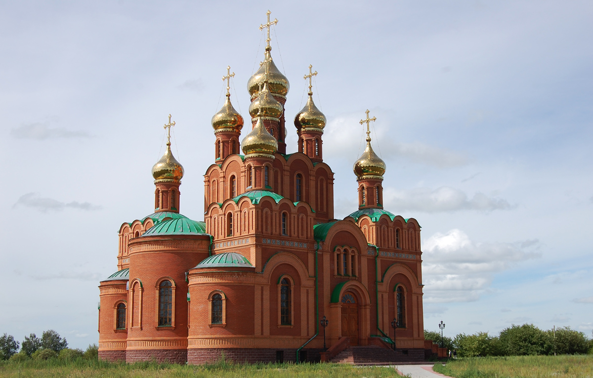 Omsky District, other localities, пос. Набережный, Монастырская улица, 12/4, Ачаирский женский монастырь Честного Креста Господня, Собор Успения Пресвятой Богородицы