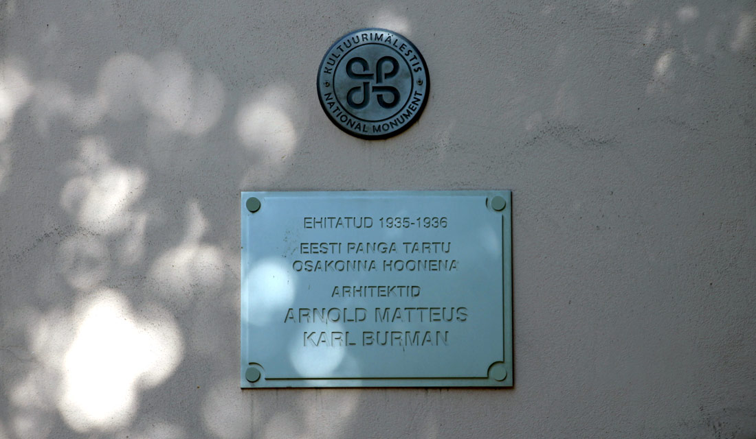 Тарту, Munga, 18. Тарту — Охранные таблички