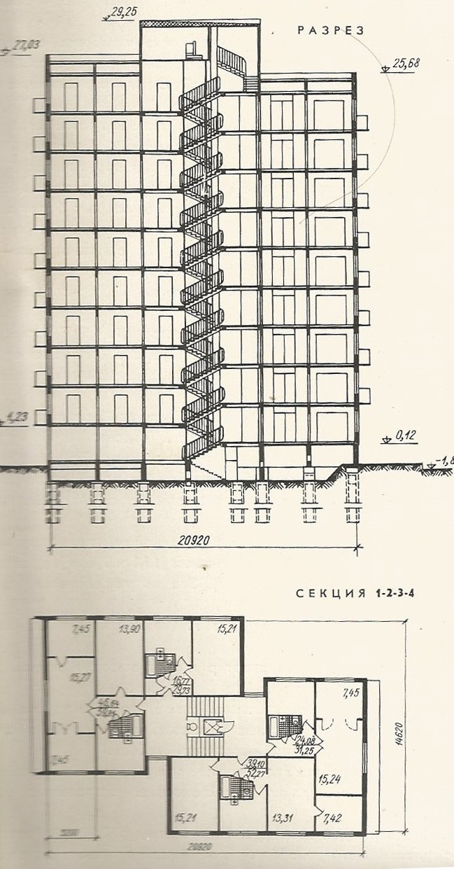 Санкт-Петербург, Улица Седова, 156. Серия 1Лг-502 — Чертежи и планировки