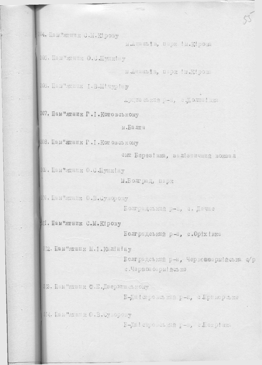 Одесса — Материалы по охране культурного наследия (Одесса и Одесская область)
