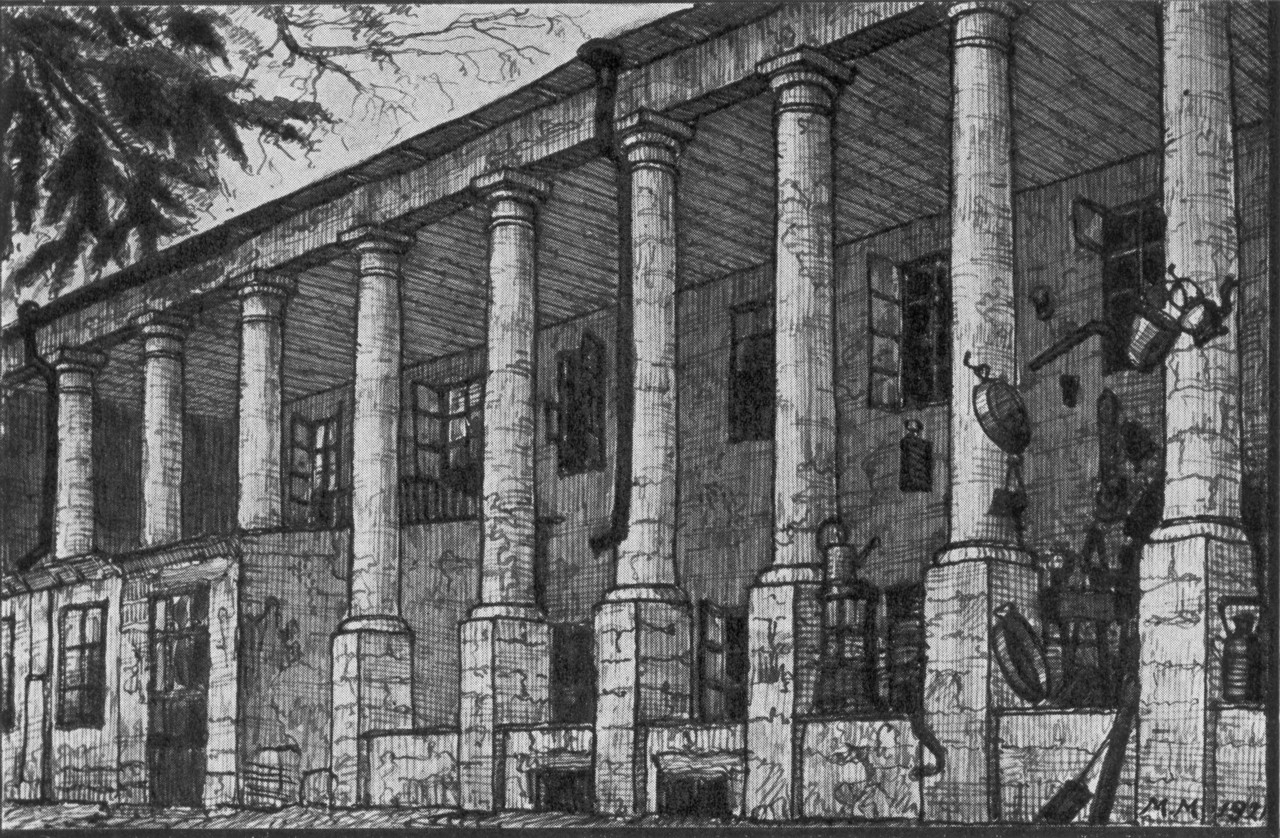 Одесса, Провулок Віце-адмірала Жукова, 7 / Грецька площа, 8. Одесса — Архитектура в изобразительном искусстве