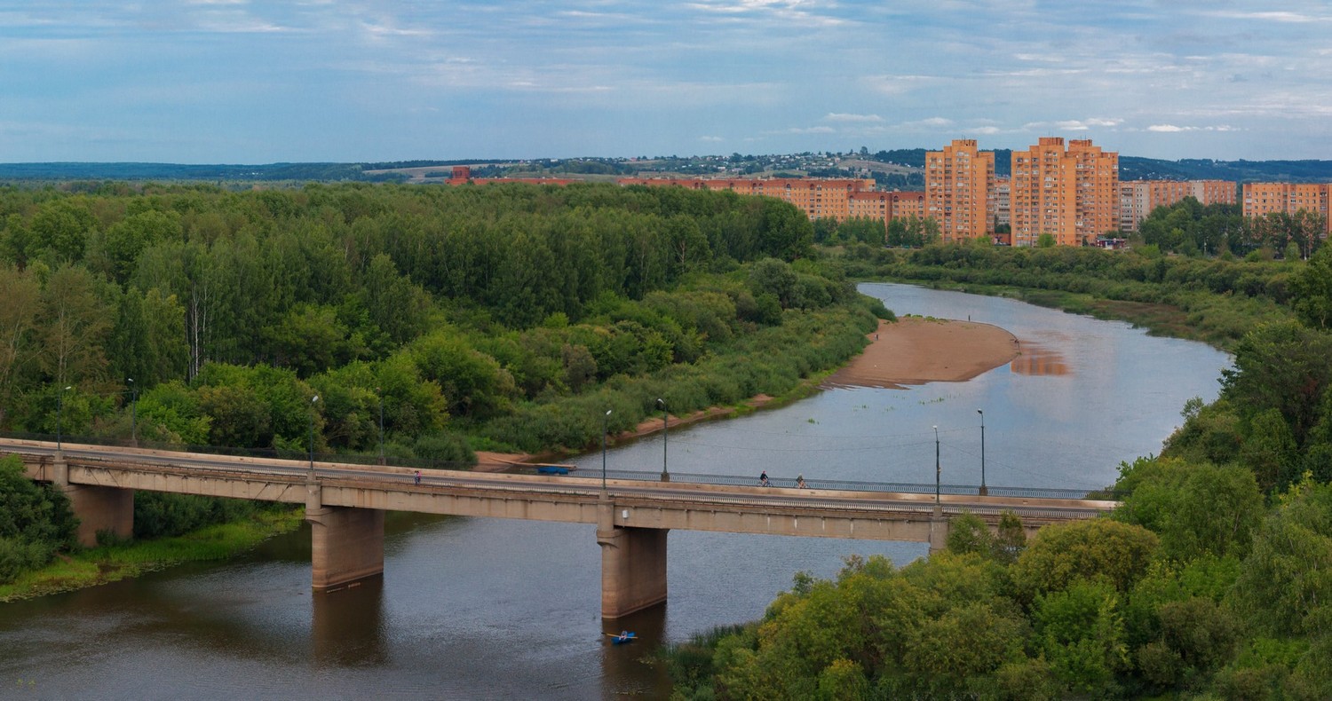 Глазов, Пригородная улица, мост через р. Чепца