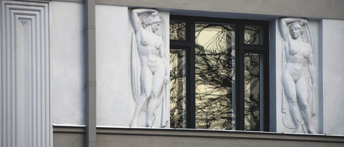 Tallinn, Narva maantee, 57/1. Монументальное искусство (мозаики, росписи)