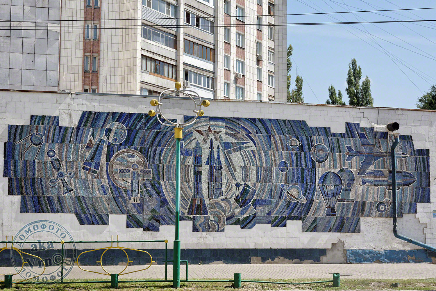 Воронеж, Улица Олеко Дундича, 25. Монументальное искусство (мозаики, росписи, барельефы, сграфито). Монументальное искусство (мозаики, росписи) Воронежской области