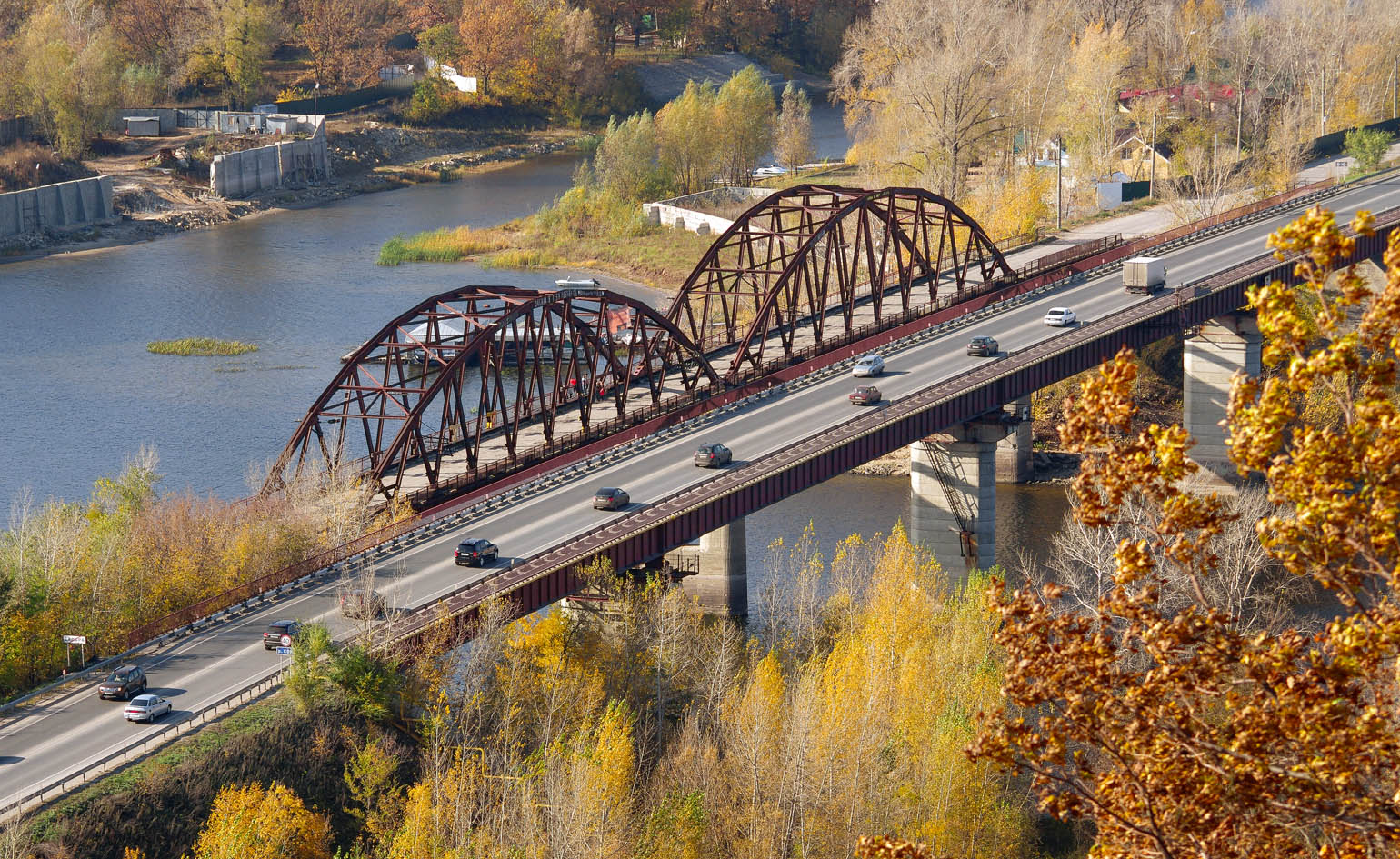 Волжский, Красноглинское шоссе, Мост через реку Сок