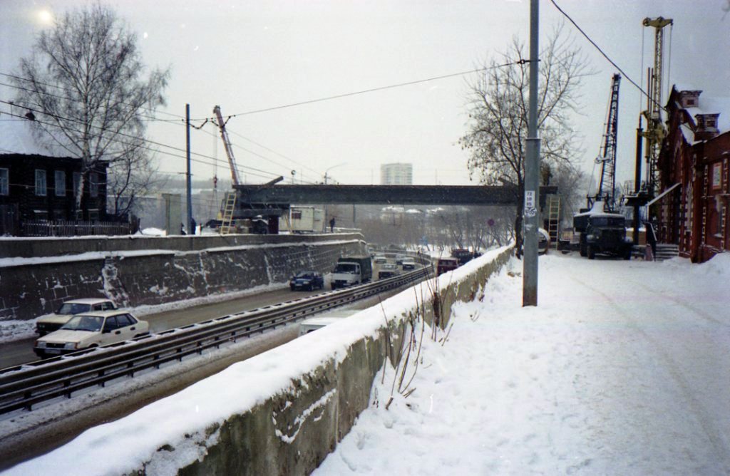 Пермь, Улица Борчанинова, Пешеходно-транспортный переход