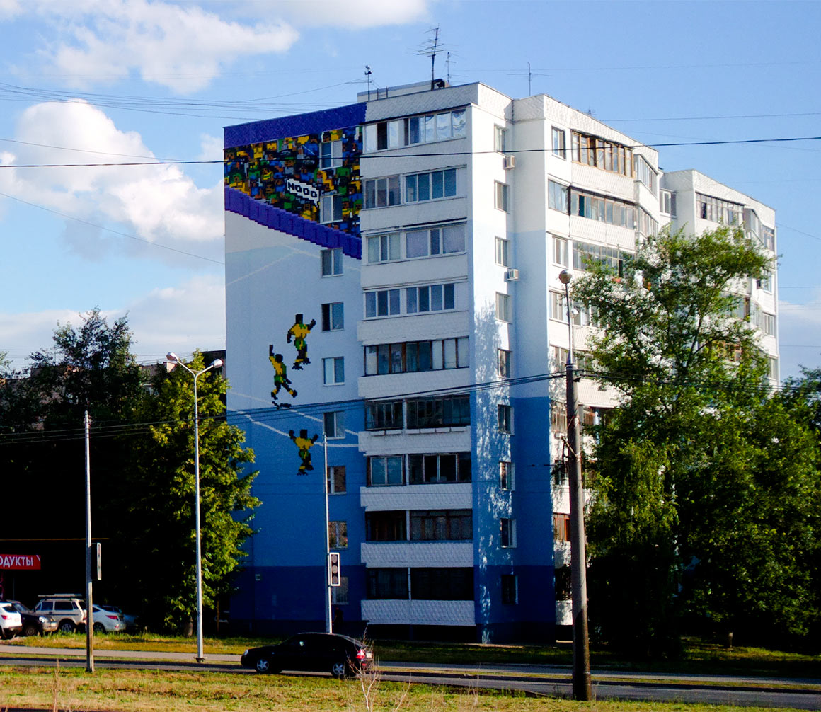 Самара, Ташкентская улица, 230. Монументальное искусство (мозаики, росписи, барельефы, сграфито)