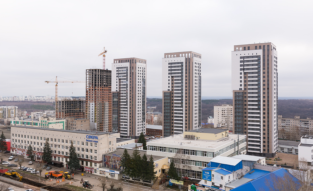 Уфа, Комсомольская улица, 2; Заводская улица, 15/3 (п. 2); Заводская улица, 15/3 (п. 1); Бульвар Хадии Давлетшиной, 9 (п. 1); Бульвар Хадии Давлетшиной, 9 (п. 2); Бульвар Хадии Давлетшиной, 9 (п. 3)