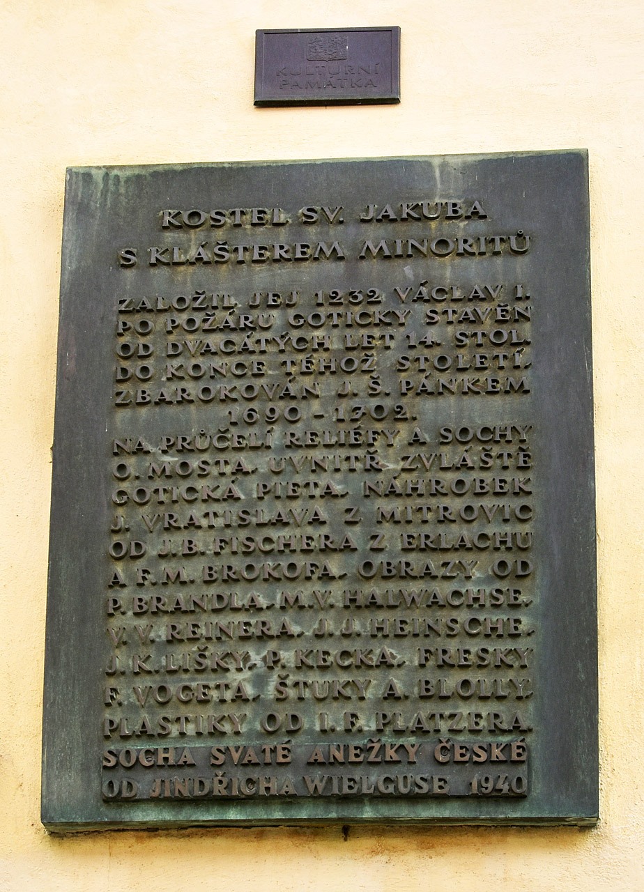 Прага, Malá Štupartská. Прага — Мемориальные доски