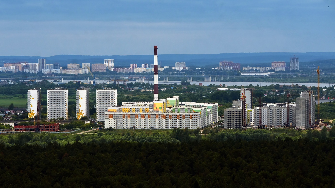 Пермь, Улица Калинина, 66; Буксирная улица, 10; Красавинский мост. Пермь — Панорамы