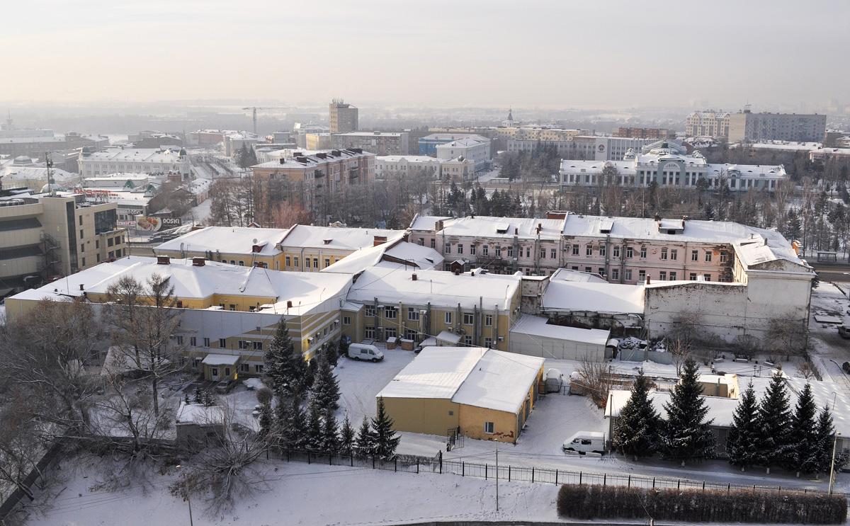 Омск, Улица Гагарина, 28; Улица Гагарина, 28/2; Улица Гагарина, 26; Улица Гагарина, 24; Улица Гагарина, 22; Улица Гагарина, 20; Улица Гагарина, 24 корп. 1; Улица Ленина, 3; Больничный переулок, 4 / Краснофлотская улица, 33