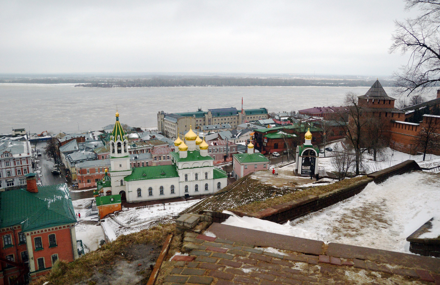 Нижний Новгород, Рождественская улица, 1Б (сторожка); Рождественская улица, 1Б (церковь); Рождественская улица, 1А. Нижний Новгород — Панорамы