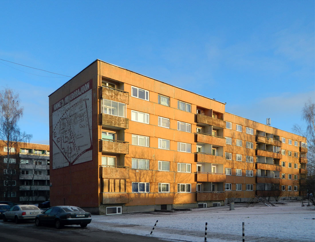 Тарту, Kaunase puiestee, 31; Kaunase puiestee, 30. Монументальное искусство (мозаики, росписи, барельефы, сграфито)