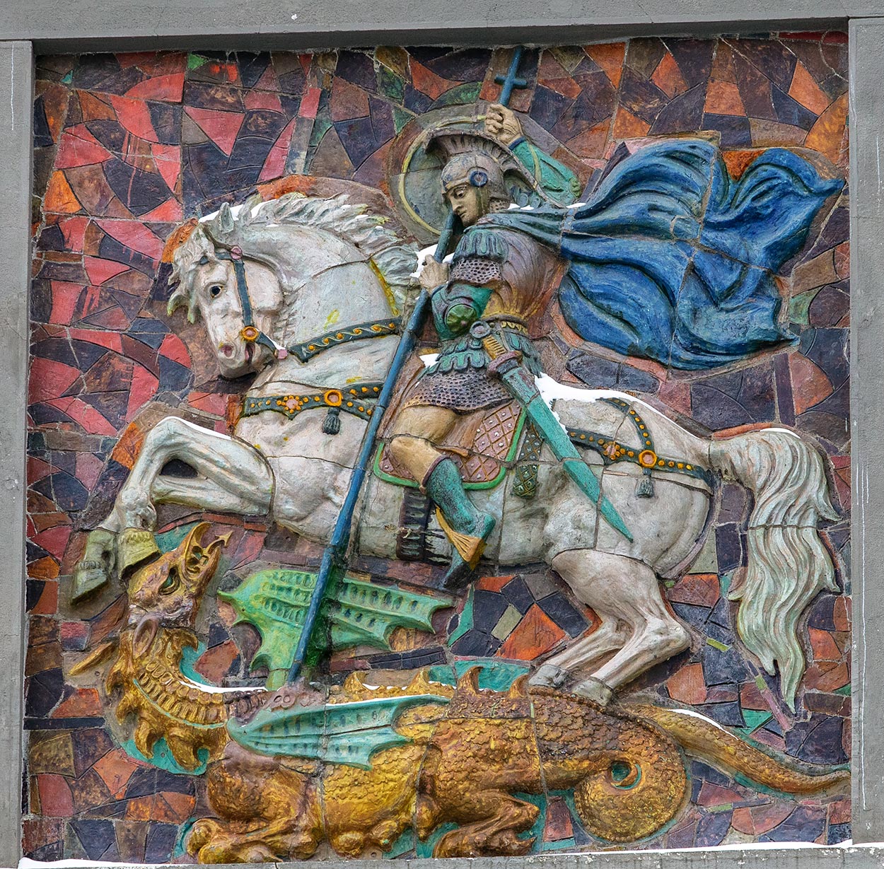 Moscow, Площадь Киевского вокзала, 1. Монументальное искусство (мозаики, росписи)