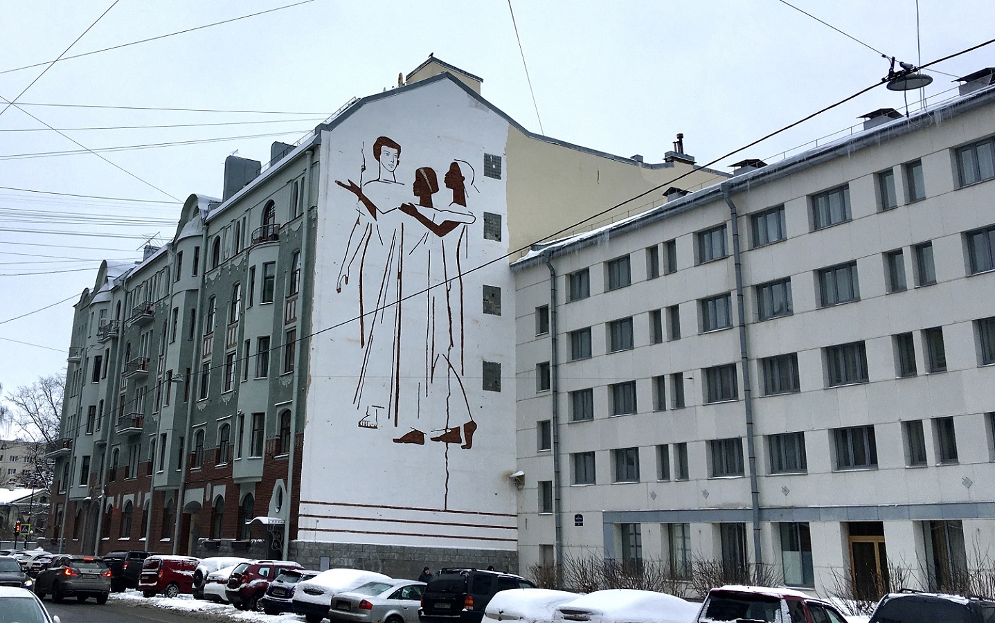 Санкт-Петербург, Каменноостровский проспект, 61; Улица Чапыгина, 4. Монументальное искусство (мозаики, росписи, барельефы, сграфито)