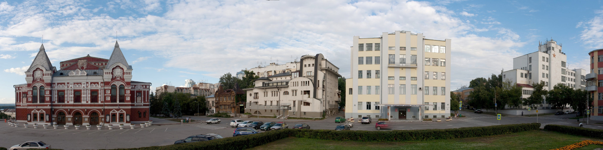 Самара, Площадь Чапаева, 1; Улица Фрунзе, 173; Улица Фрунзе, 171; Улица Фрунзе, 169; Улица Шостаковича, 2 / улица Фрунзе, 167; Улица Фрунзе, 165