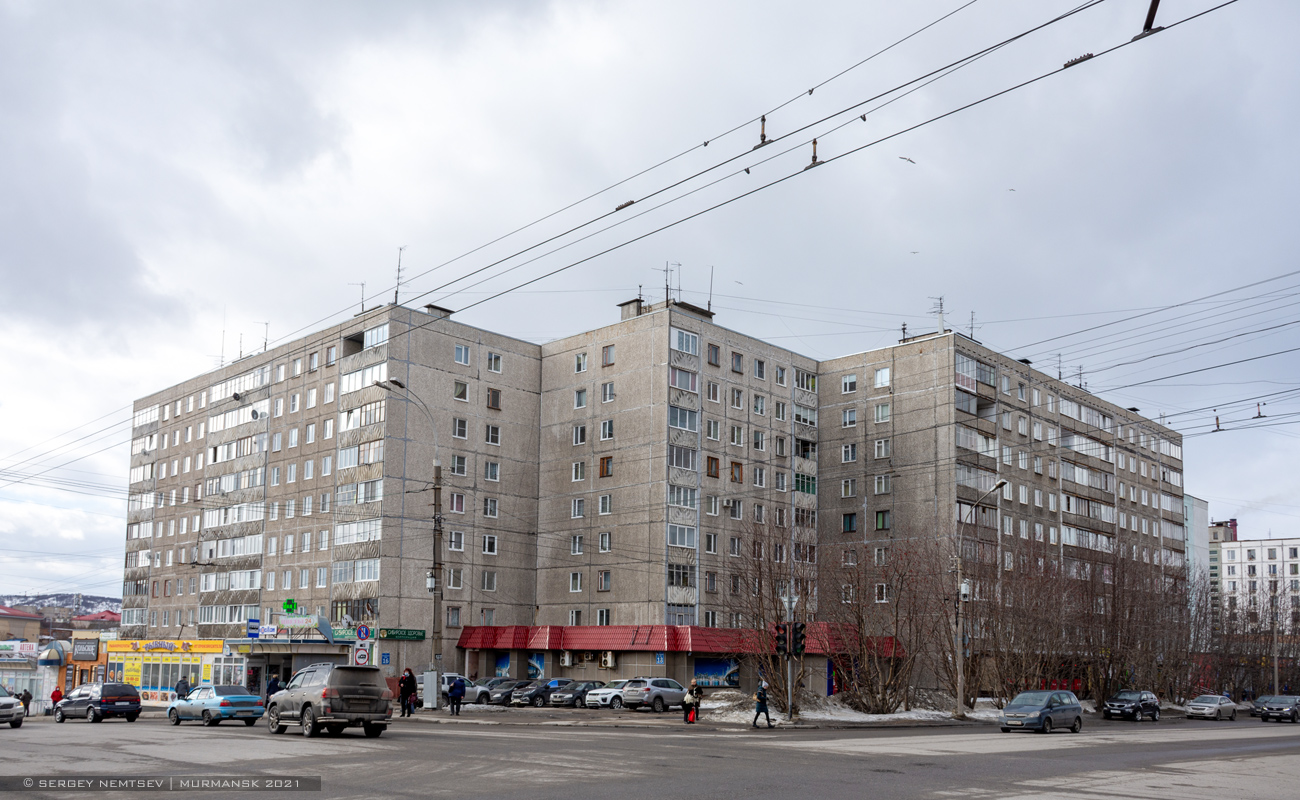 Murmansk, Улица Полярные Зори, 18; Улица Полярные Зори, 16; Улица Академика Книповича, 25