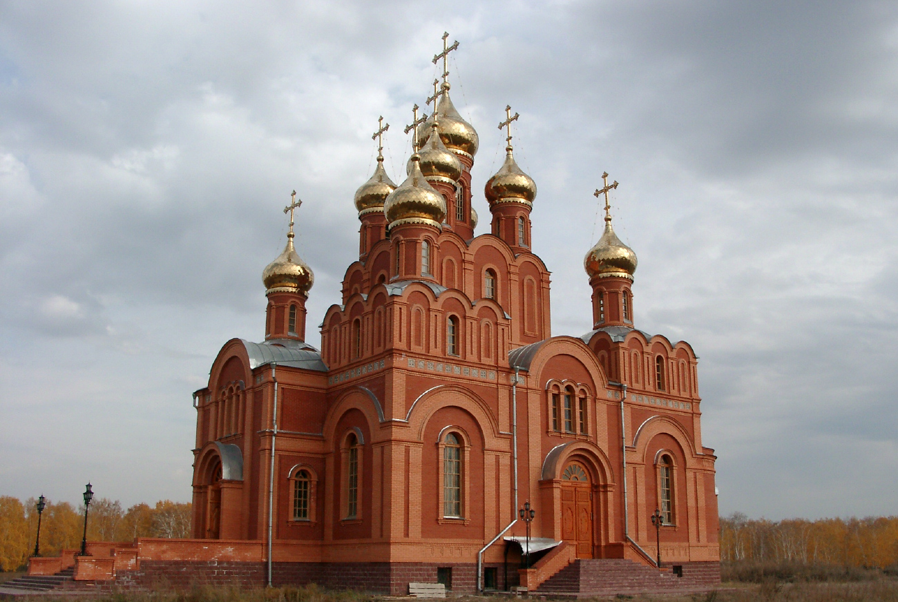 Omsky District, other localities, пос. Набережный, Монастырская улица, 12/4, Ачаирский женский монастырь Честного Креста Господня, Собор Успения Пресвятой Богородицы