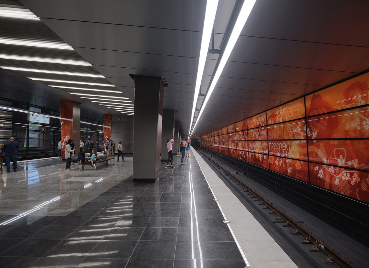 Москва, Солнцевская линия Московского Метрополитена, станция метро «Мичуринский проспект»