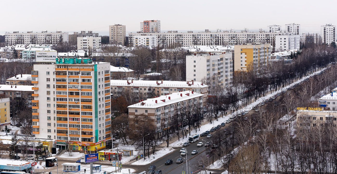 Уфа, Проспект Октября, 53 / Улица 50-летия СССР, 18; Улица 50-летия СССР, 16; Улица 50-летия СССР, 14; Улица 50-летия СССР, 12; Улица 50-летия СССР, 8; Улица 50-летия СССР, 2 / Улица Рихарда Зорге, 42