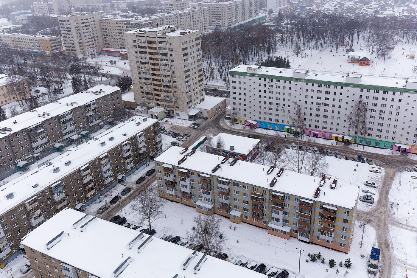 Ufa, Улица Ухтомского, 11; Улица Ухтомского, 13; Улица Правды, 21; Улица Правды, 20; Улица Правды, 20/1; Улица Правды, 20/2; Улица Ухтомского, 10; Улица Ухтомского, 12