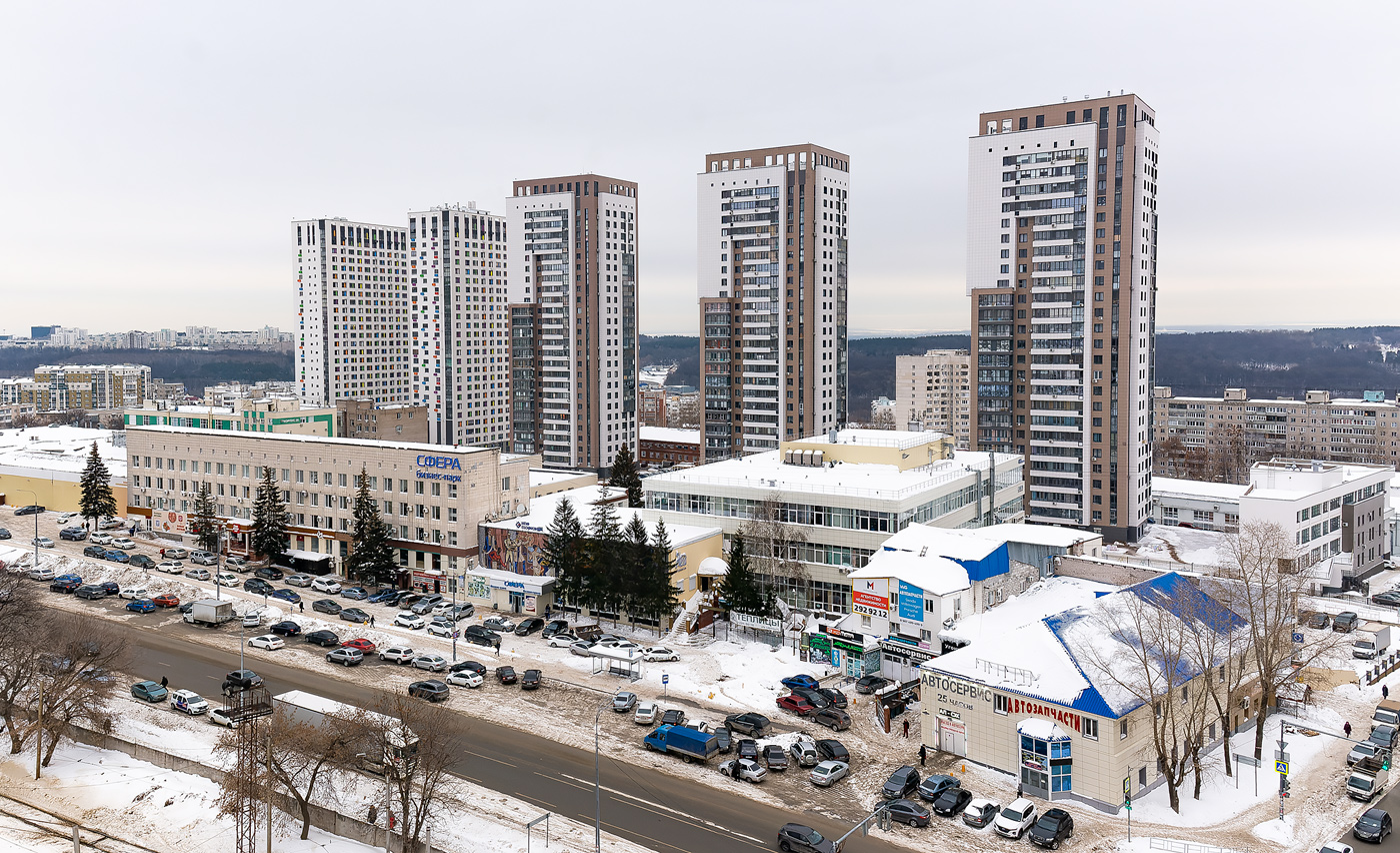 Уфа, Комсомольская улица, 2; Заводская улица, 15/3 (п. 2); Заводская улица, 15/3 (п. 1); Бульвар Хадии Давлетшиной, 9 (п. 1); Бульвар Хадии Давлетшиной, 9 (п. 2); Бульвар Хадии Давлетшиной, 9 (п. 3); Бульвар Хадии Давлетшиной, 7