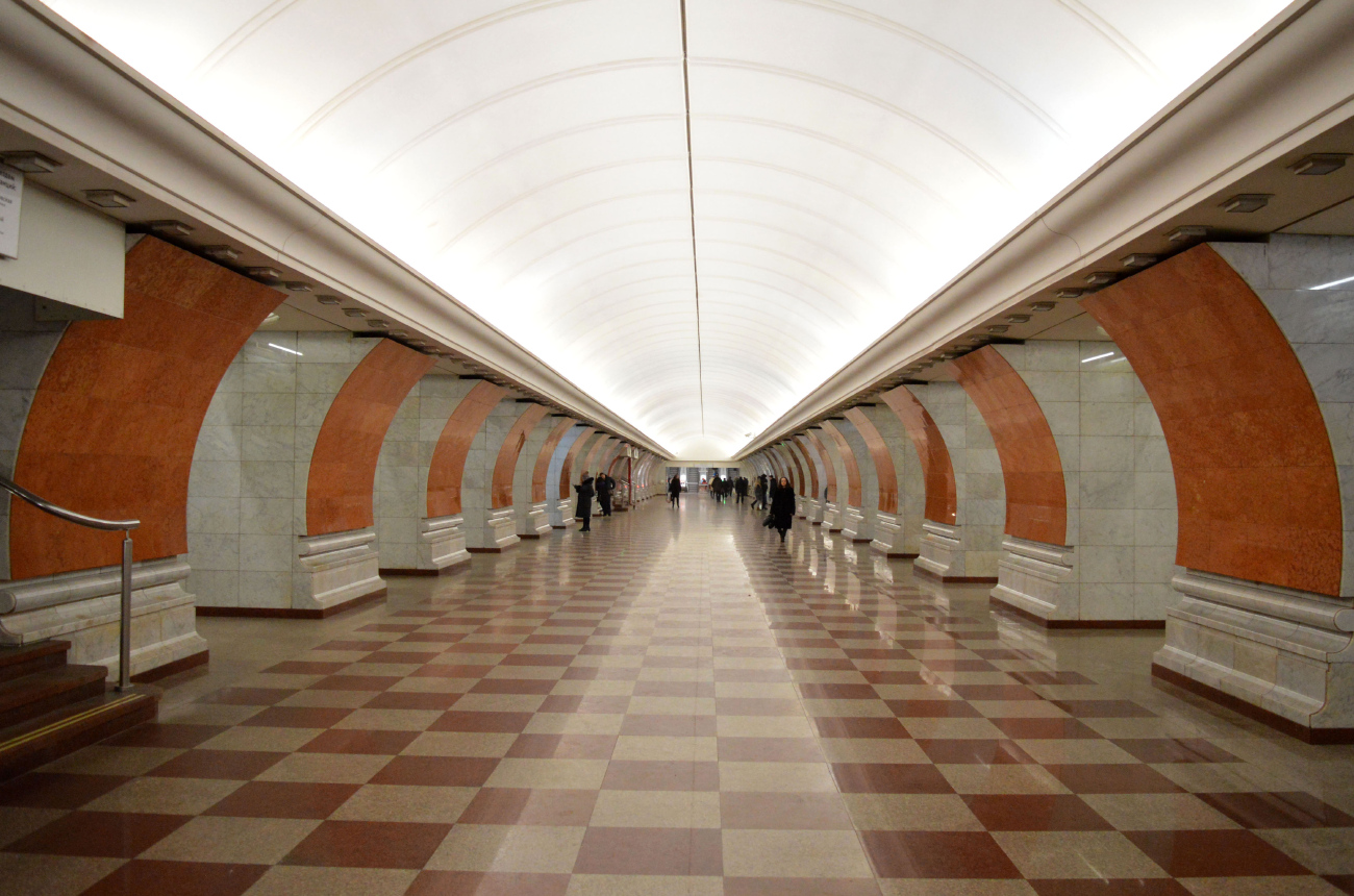 Moskau, Арбатско-Покровская линия Московского метрополитена / Солнцевская линия Московского Метрополитена, станция метро «Парк Победы»