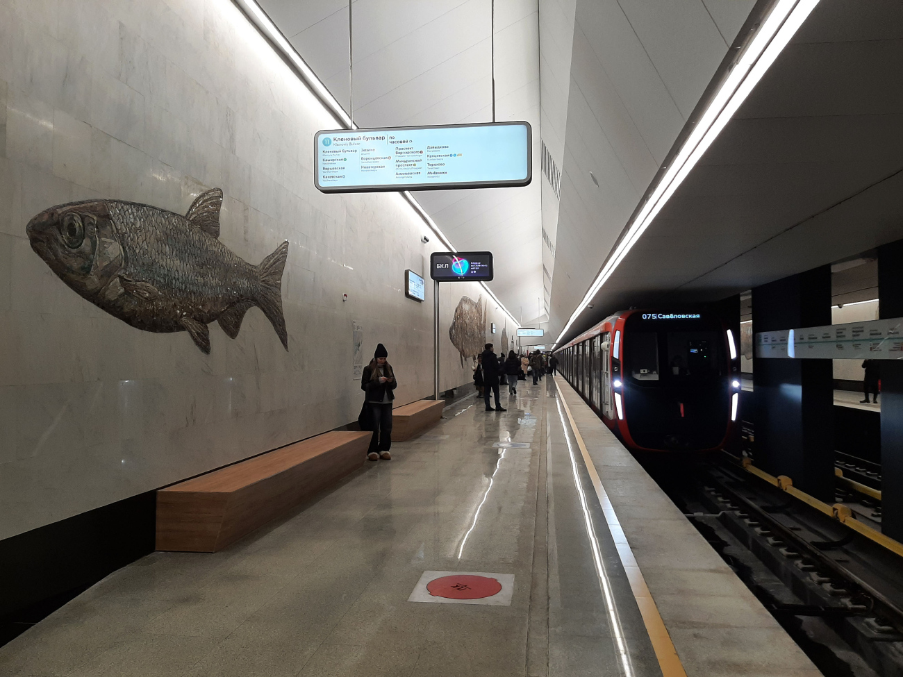 Moscow, Большая Кольцевая линия Московского метрополитена, станция метро «Нагатинский затон»