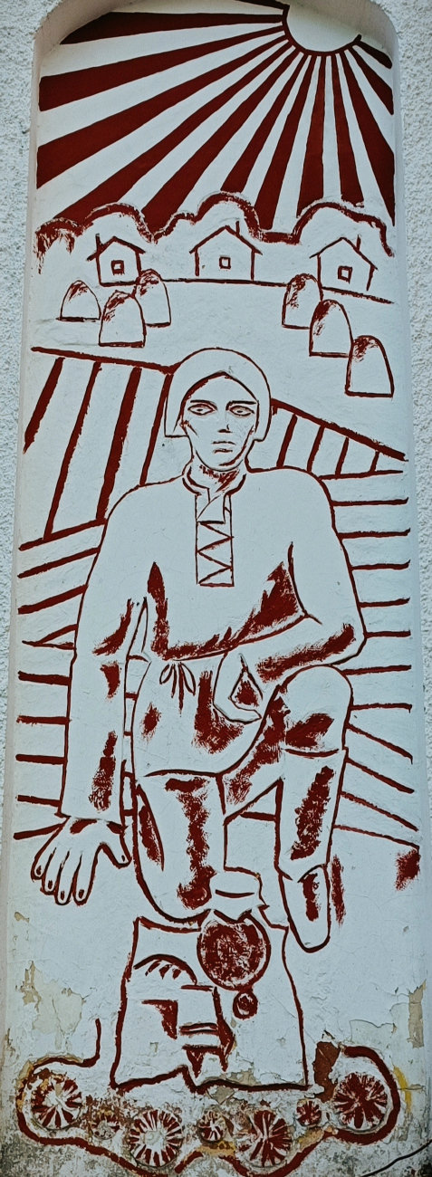 Житковичи, Социалистическая улица, 87. Монументальное искусство (мозаики, росписи)