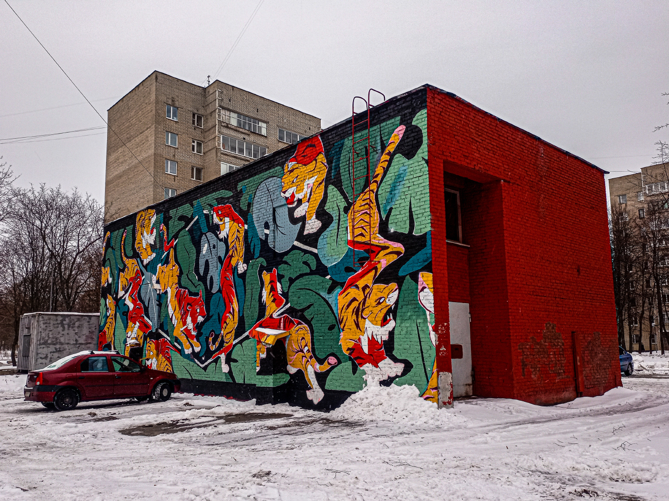 Chernogolovka, Школьный бульвар, 7А. Монументальное искусство (мозаики, росписи)
