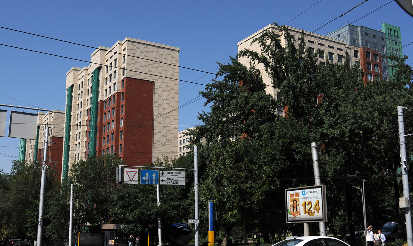 Алматы, Улица Манаса, 22/2 к. 9; Улица Манаса, 22/2 к. 8; Улица Манаса, 22/2 к. 7; Проспект Абая, 109/6 к. 6; Проспект Абая, 109/6 к. 5; Проспект Абая, 109/6 к. 4; Проспект Абая, 109/6 к. 3