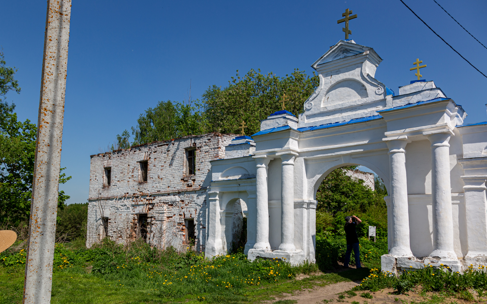 Некрасовский район, прочие н.п., с. Диево-Городище, ограда Троицкой церкви*